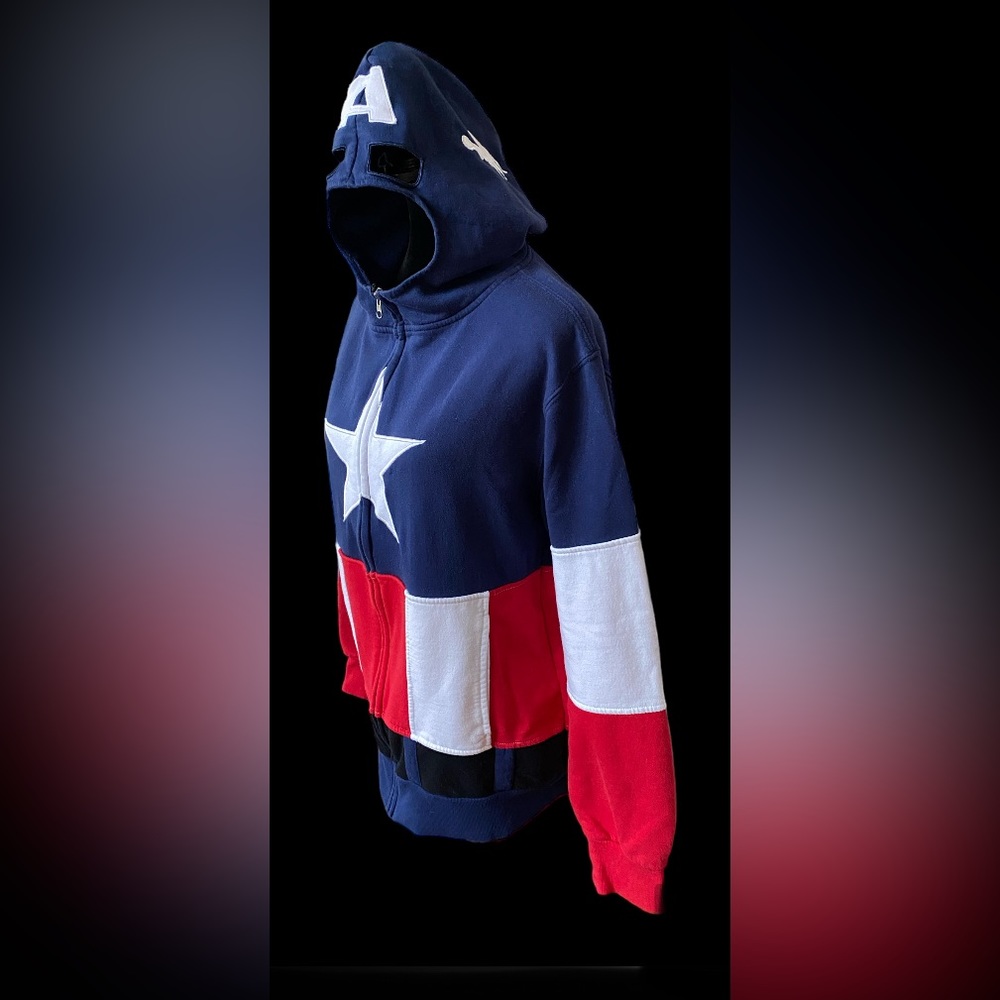 Marvel: Captain America Avenger Zip Up Hoodie Sweatshirt - Picture 5 of 17